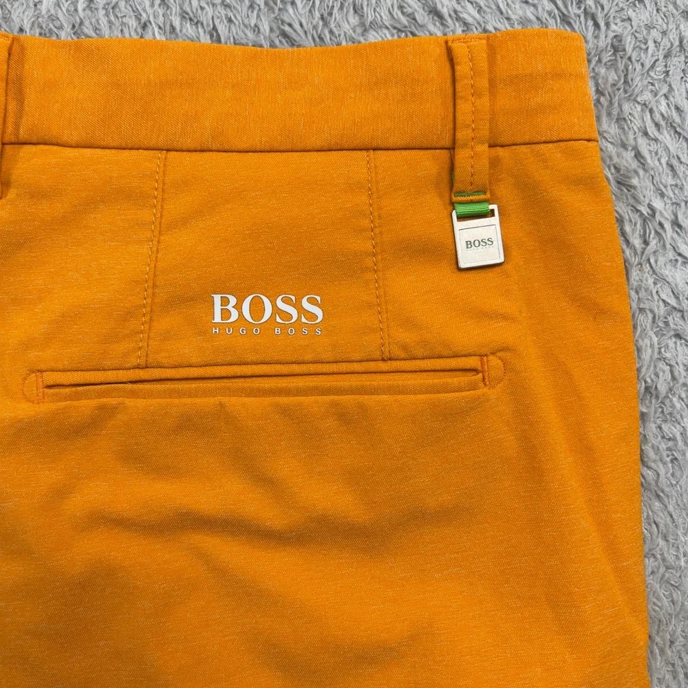 Hugo Boss Golf Pants Men 34 Orange Hakan Technical Stretch Chino Tech Athleisure